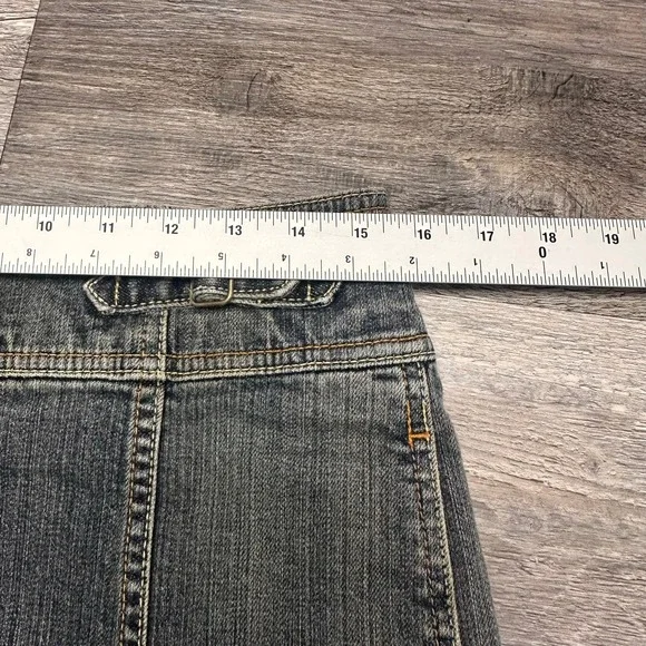 Vintage Y2K 2000s Gap Dark Wash‎ Blue Womens 6 Button A Line Denim Mini Skirt - Picture 6 of 8